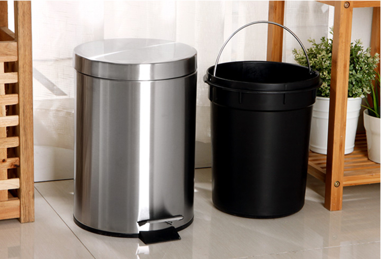 [HCM]THÙNG RÁC INOX CHÂN ĐẠP 5 LÍT