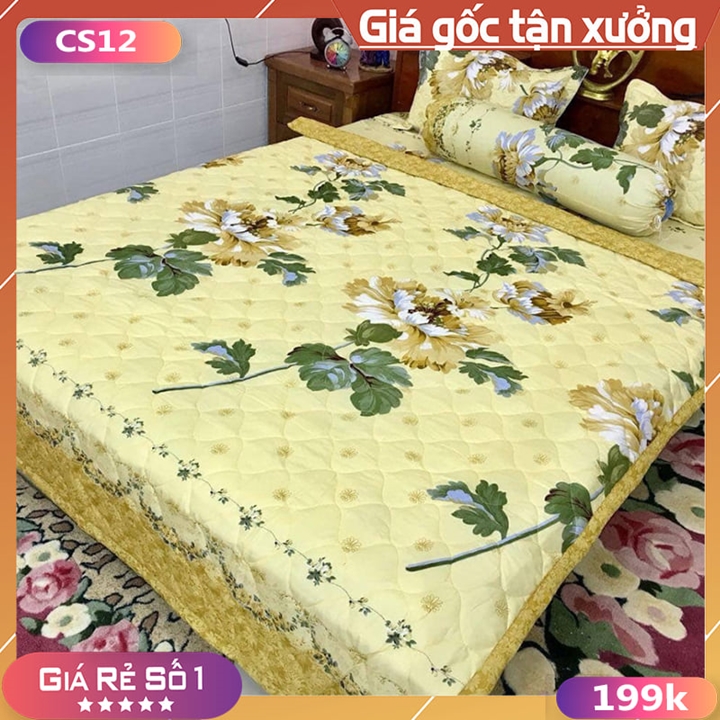 Bộ Chăn Ga Poly Cotton 5 Món