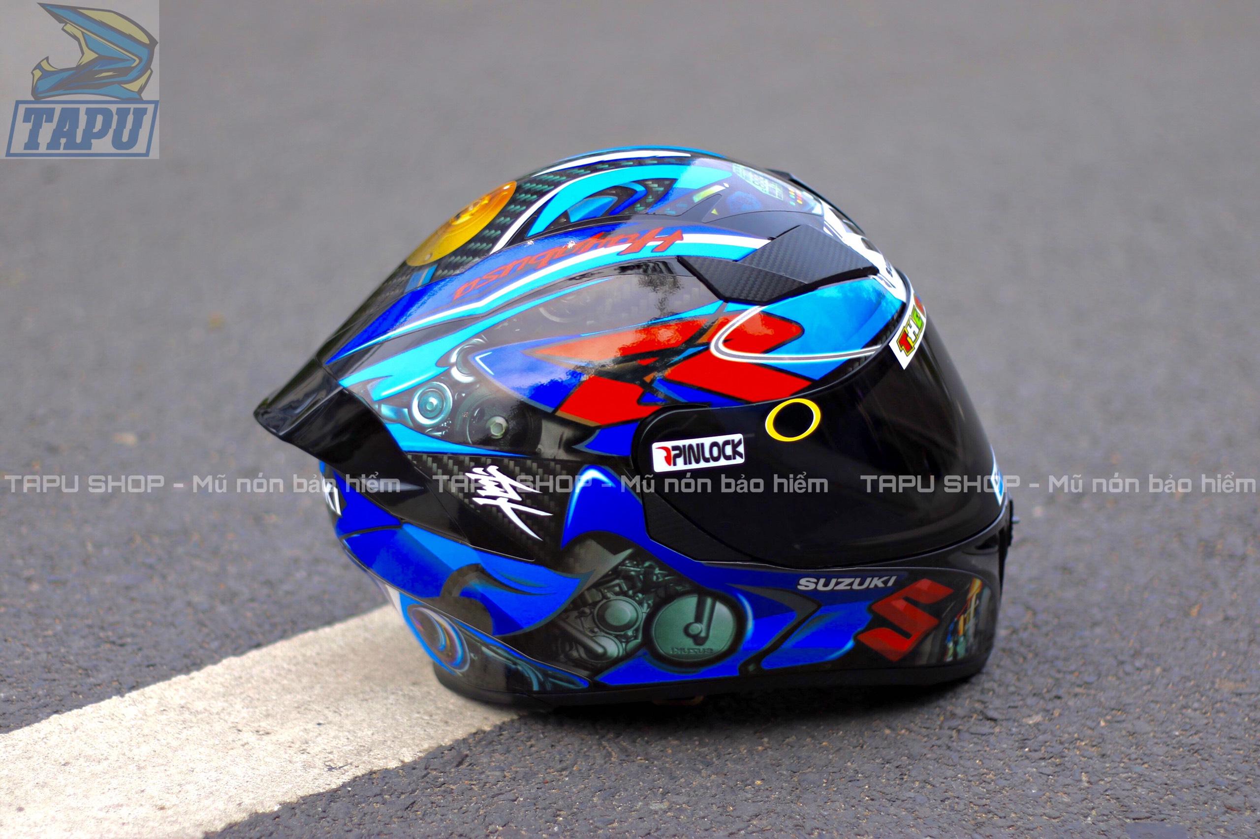 Nón Fullface ROYAL M138B 1 Kính Lên Tem SUZUKI