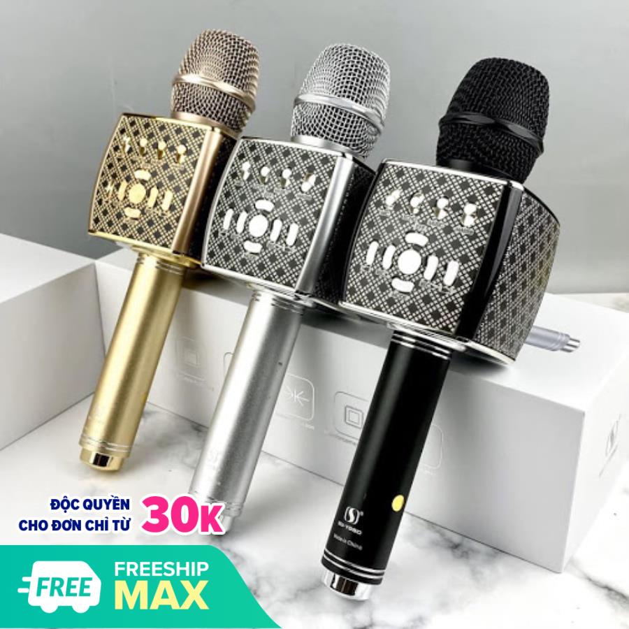 Mic Bluetooth Hát Karaoke Cao Cấp Gutek YS95 Không Dây Tích Hợp Loa, Đa Năng, Có Thể Cắm Tai Nghe, Livetream CÒN HÀNG