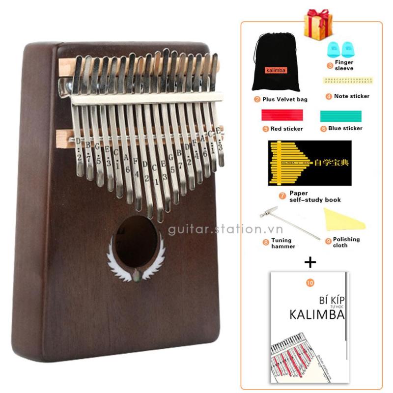 Đàn Kalimba Yael 17 Phím Gỗ - Full phụ kiện - Kalimba-Yael-Wings