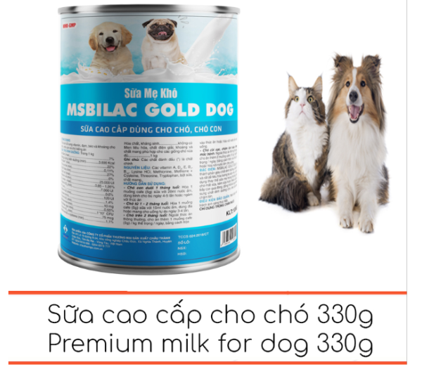 Sữa cho chó cao cấp Msbilac Gold Dog 330g