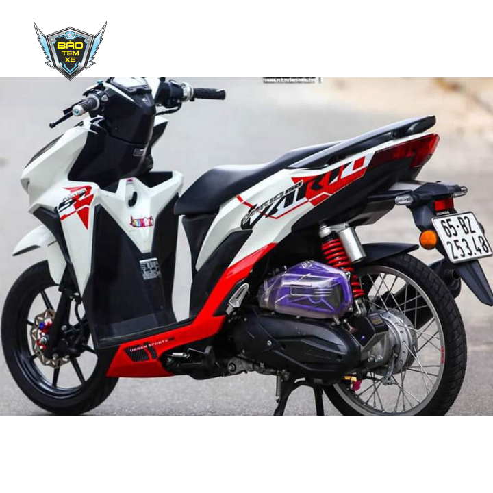 Tem rời xe vario 150 trắng đỏ