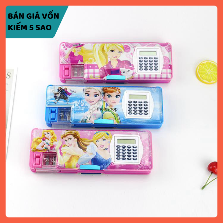 [HCM][GIÁ VỐN] Hộp bút - Hộp đựng bút hoạt hình siêu dễ thương cho các bé - Hộp bút có tích hợp máy tính nhỏ gọn xinh xắn tiện dụng