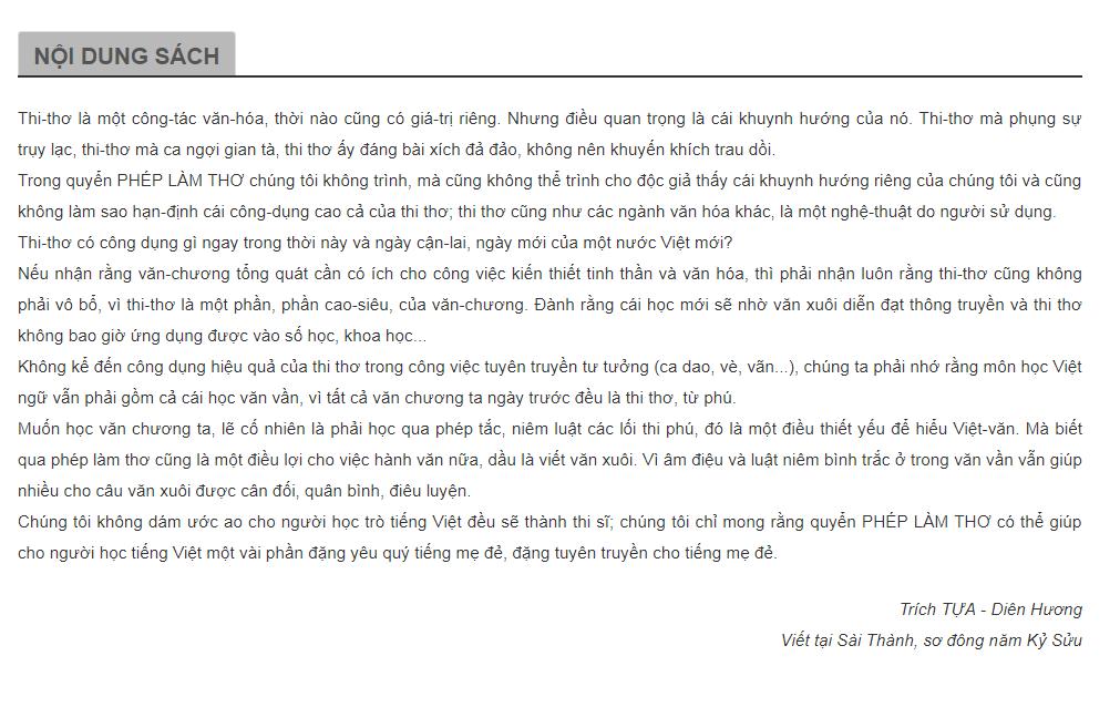 Phép Làm Thơ