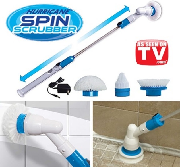 Chổi Điện Đa Năng 360 Độ, Chổi Lau Nhà Thông Minh - Máy Chà Vết Bẩn Nhà Tắm Tiện lợi Dễ Dàng Sử dụng Sạc Pin 3 Đầu Thay thế