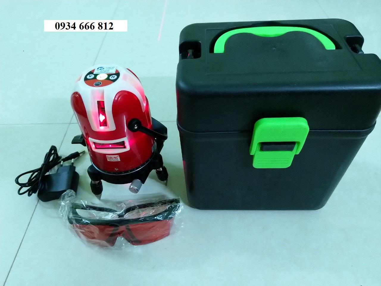 Máy cân mực laser 5 tia đỏ có pin sạc