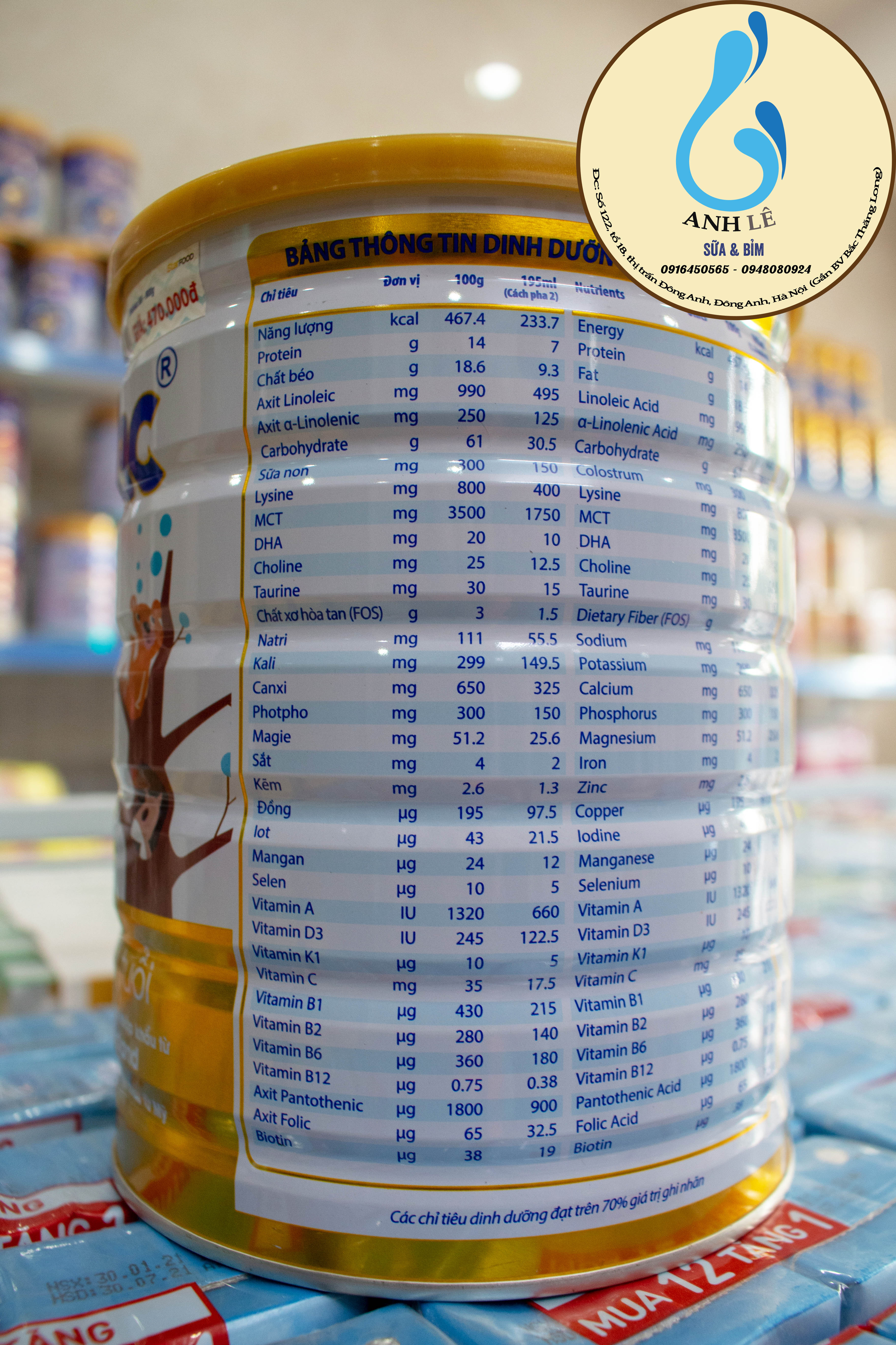 Sữa bột Endolac BA 400-900g