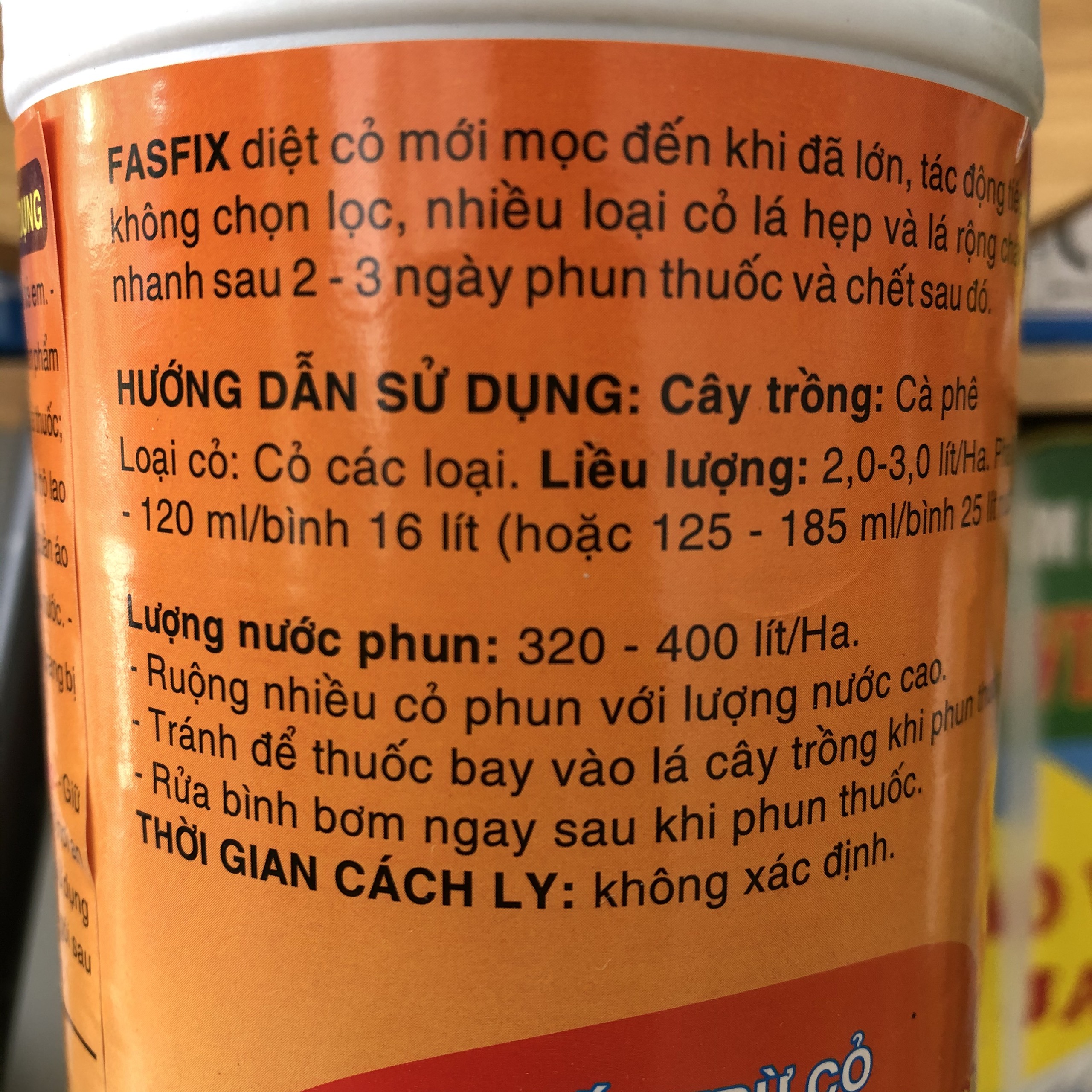 Thuốc trừ cỏ - FASFIX 150SL 1 Lít - Thuốc trừ các loại cỏ trên cạn, trừ cỏ không chọn lọc – Diệt cỏ tận gốc, nhanh chóng