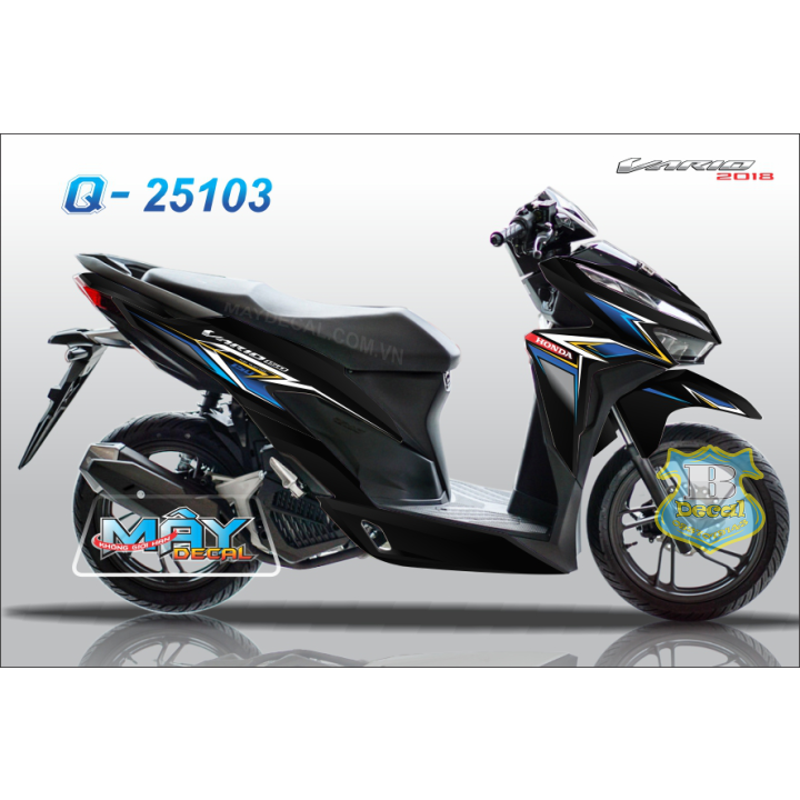 Tem rời vario 150 xanh đen 25103