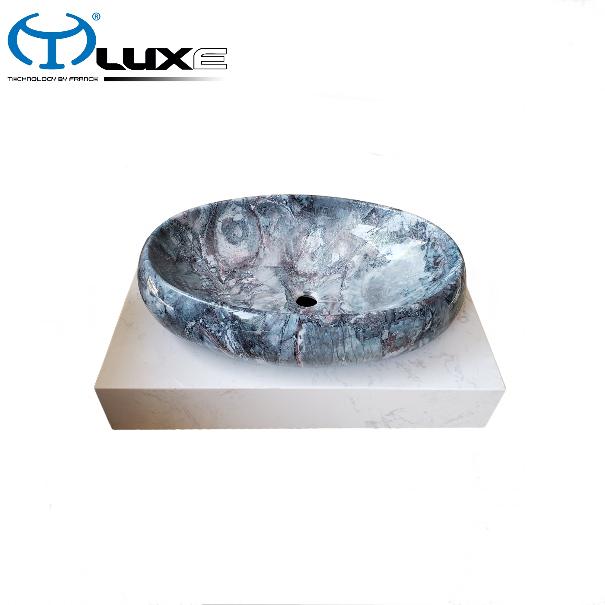 Chậu lavabo bàn đá cao cấp LUXE C165