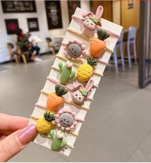 Set 10 dây cột tóc cho bé siêu cute mẫu ngẫu nhiên