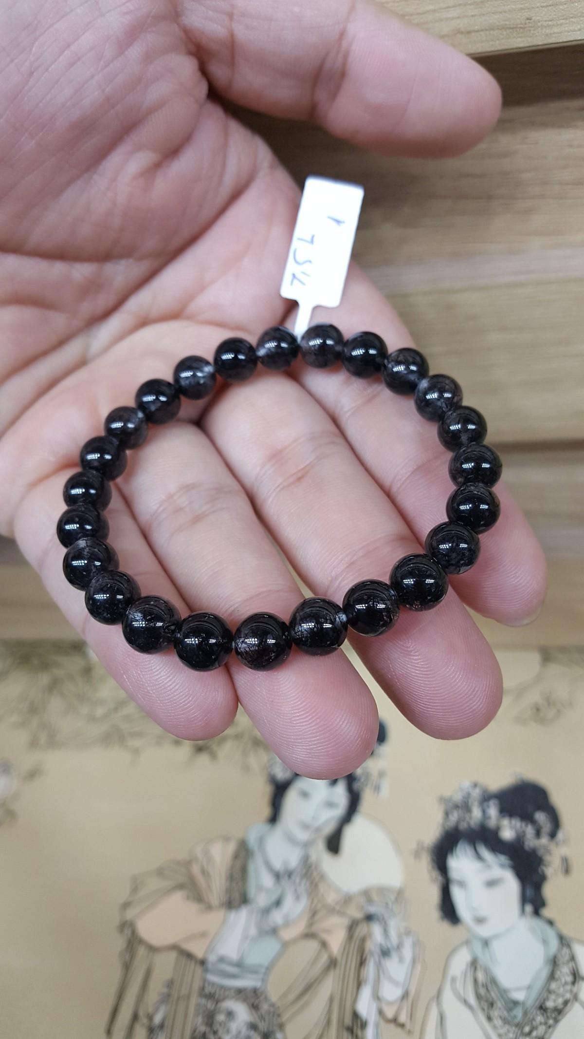 [FreeshipMAX] Vòng Tay Đá Thạch Anh Tóc Đen - BATDV001 - 7.5mm