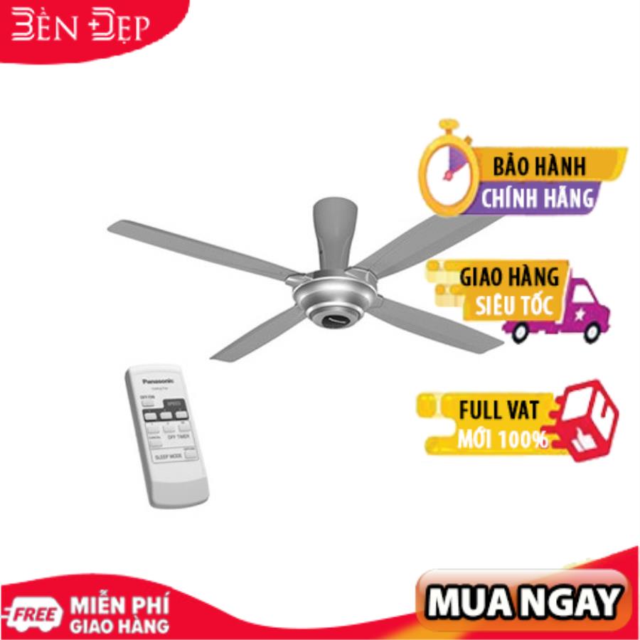 Quạt trần Panasonic PT4 cánh trục ngắn màu bạc có đk F56MPG(S) (Giá áp dụng giao tại HN, HCM& các tỉnh liên hệ shop)