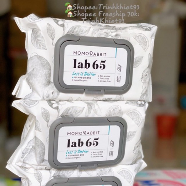 [HCM]Khăn ướt MOMO RABBIT HÀN QUỐC 72 tờ