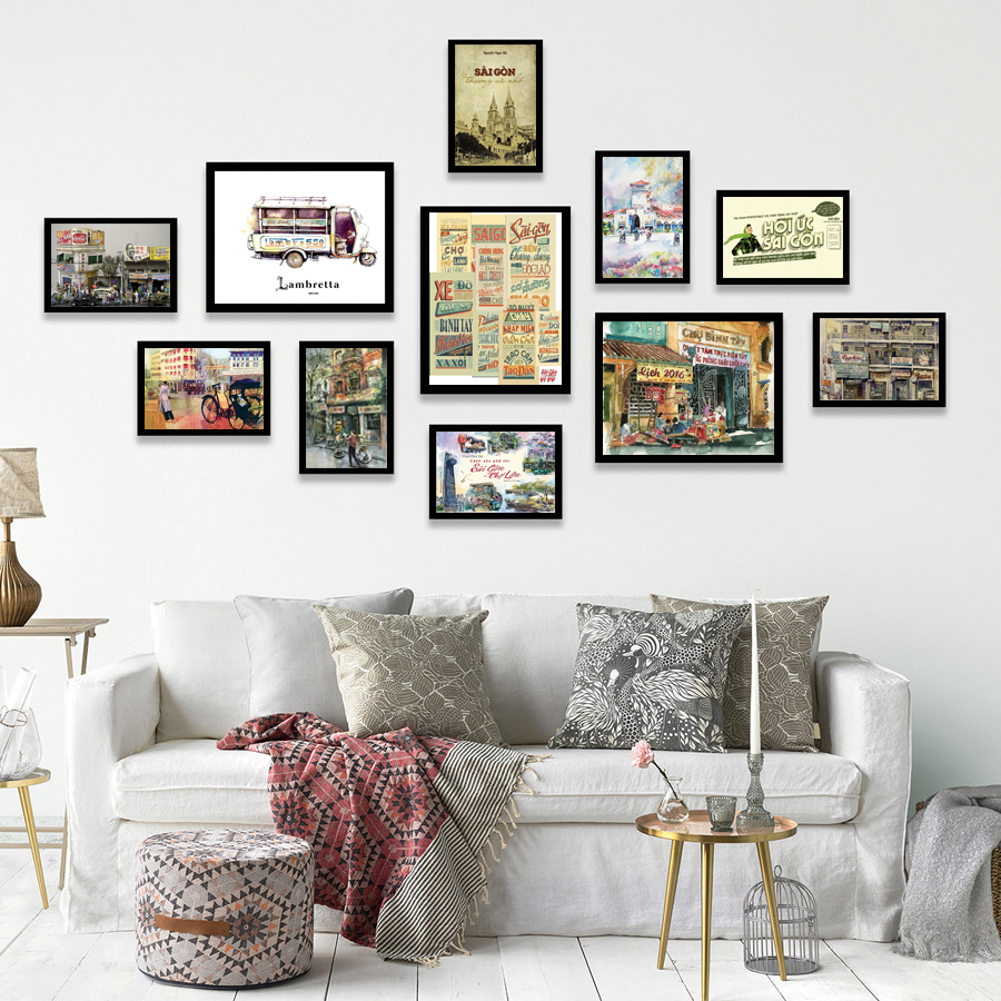 Deal of 11 Saigon memory wall picture frame with glasses-came with a three-prong nail kacharm