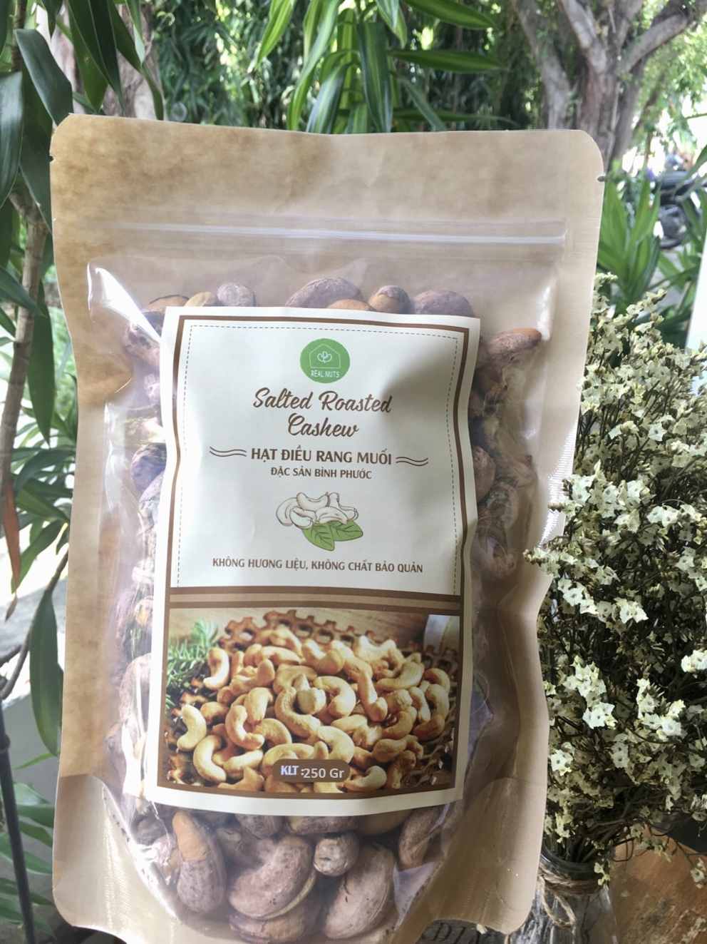 Hạt điều rang muối Loại 1 - Túi Zip 250 gram