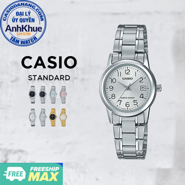 Đồng hồ nữ dây kim loại Casio Standard chính hãng Anh Khuê LTP-V002 Series (25mm)