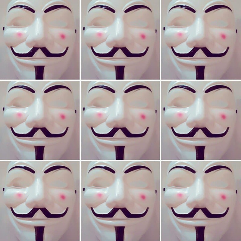 Mặt Nạ Hóa Trang Hacker anonymous Màu Trắng