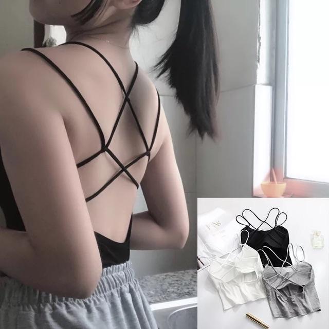[HCM]ÁO HAI DÂY ĐAN CHÉO KÈM LÓT NGỰC