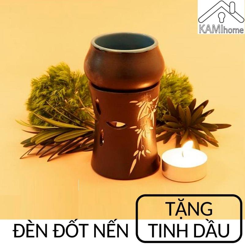 Đèn xông tinh dầu đốt nến Chọn Mẫu Tặng Tinh dầu phòng khử mùi đuổi muỗi mã 25004
