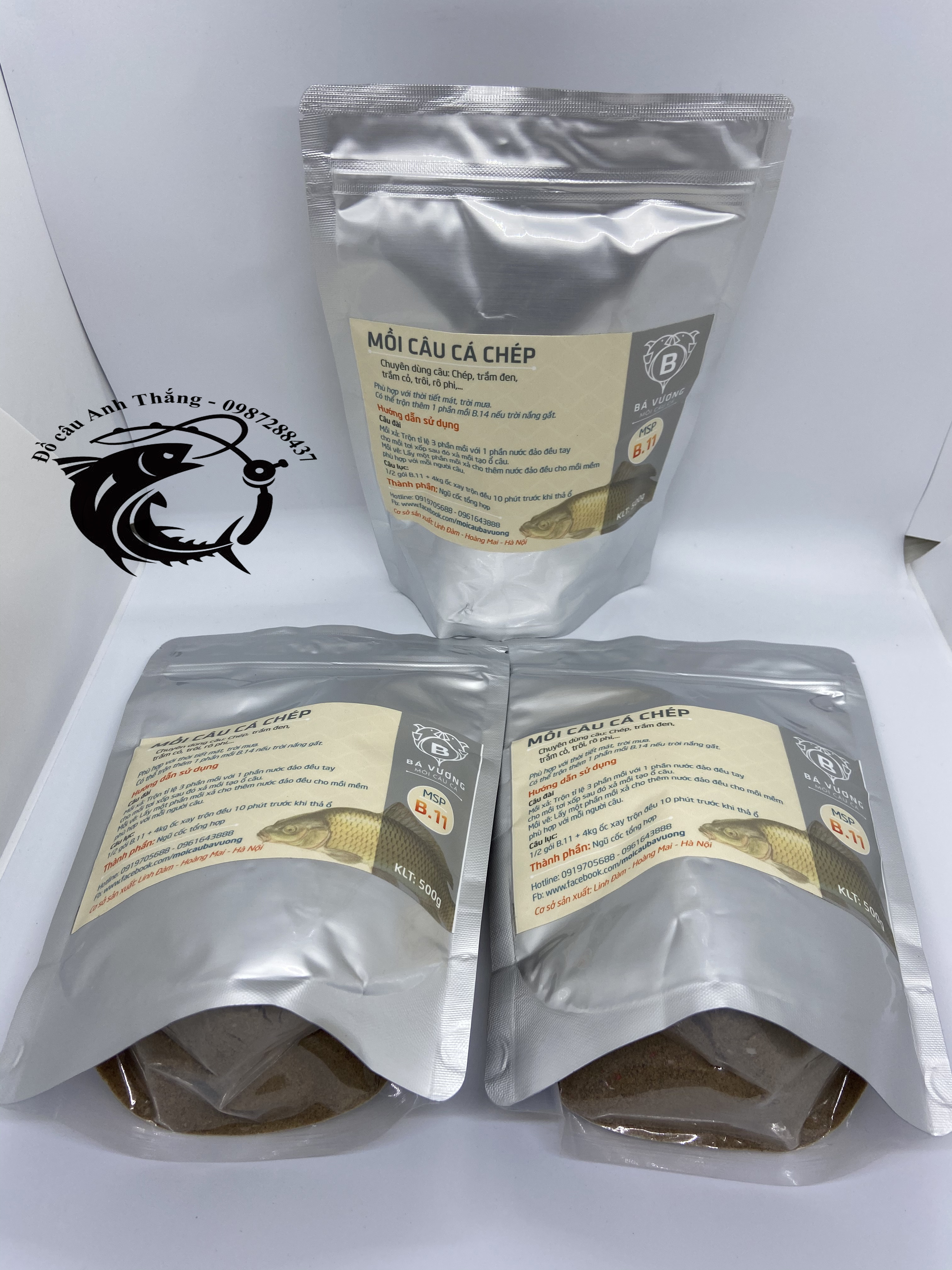 Mồi câu chép B11 (300gram) mồi câu Bá Vương