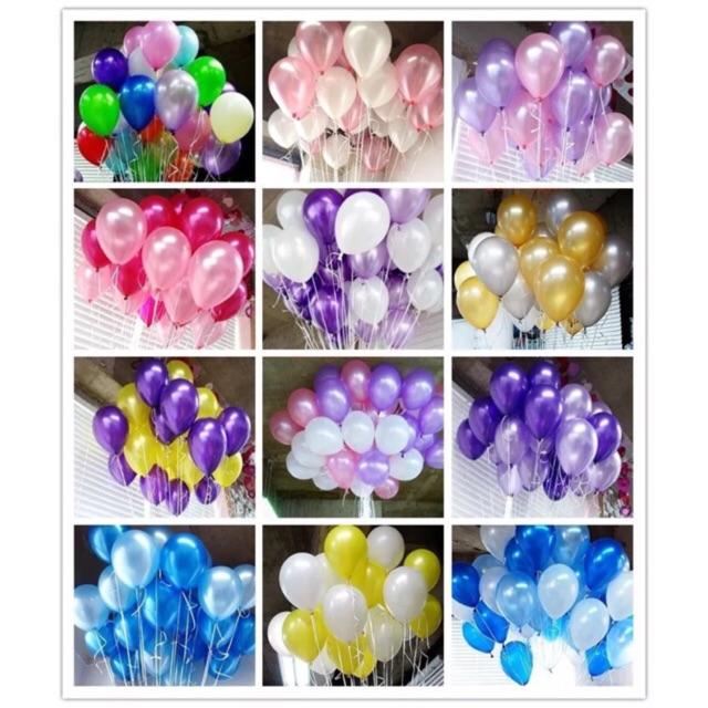 Bong bóng nhũ Thái Lan 10  (25cm) bịch 25 cái trang trí sinh nhật