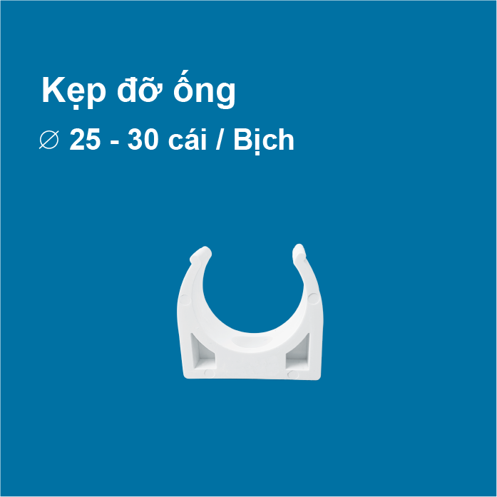 [HCM]Kẹp đỡ ống điện ⌀25 -  30 Cái / Bịch