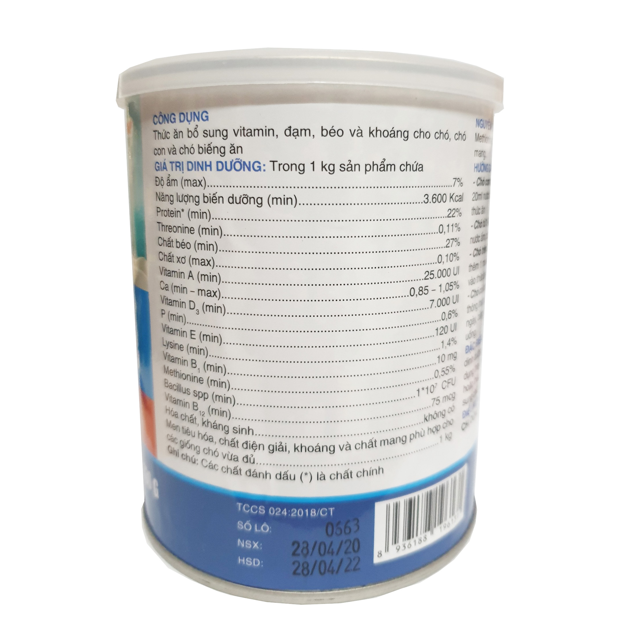 Sữa cho chó cao cấp Msbilac Gold Dog 330g