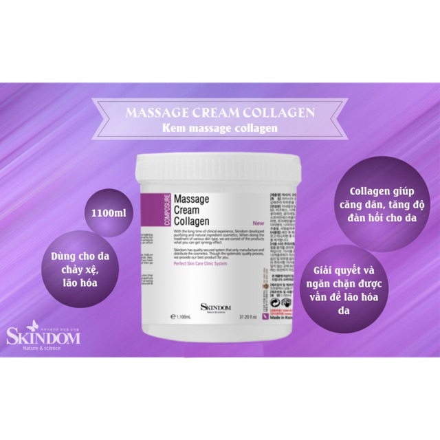 Kem massage collagen skindom