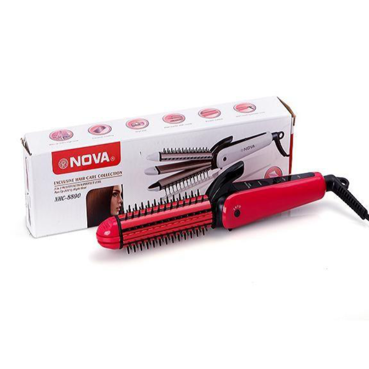 Máy tạo kiểu tóc đa năng 3 trong 1 Nova 8890 (hồng)