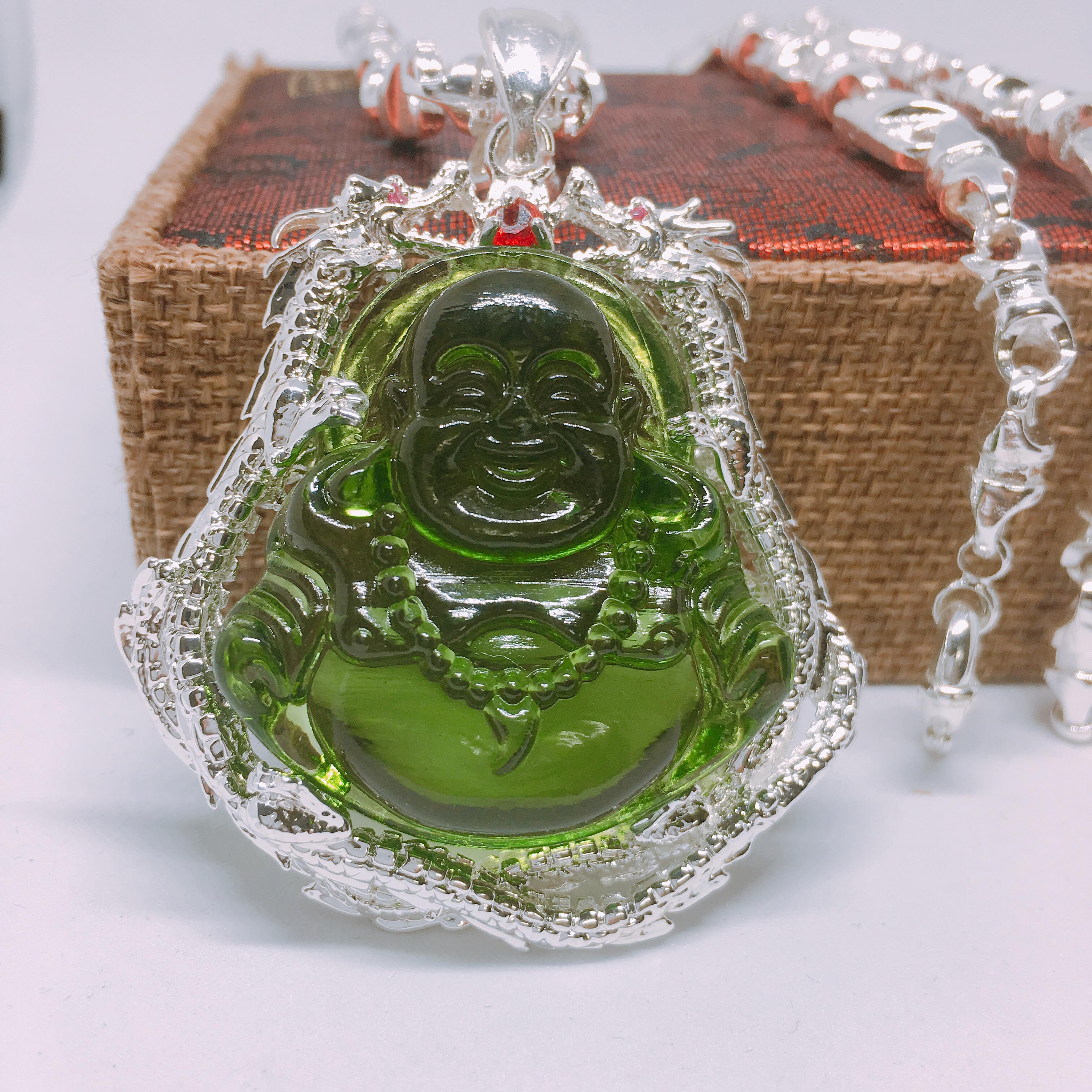 Dây chuyền Phong Thủy Nam Vip Bạc Thái, Vòng Cổ Nam Phong Cách MS12 | Jewelry Bảo Tín (dây và mặt) ( Màu Bạc)