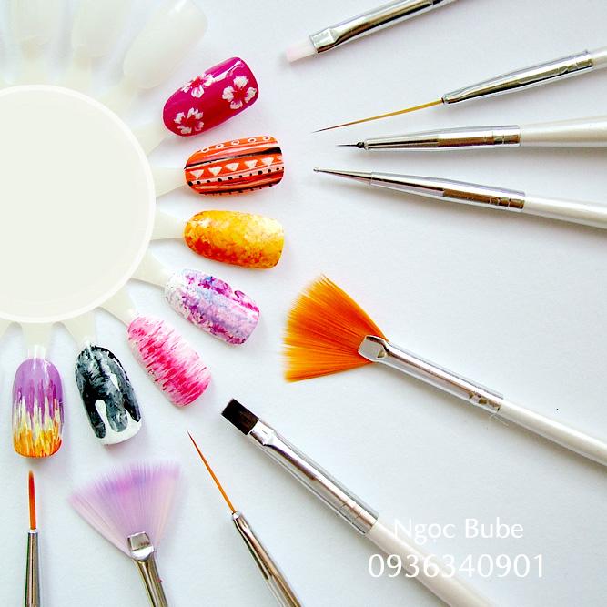 BỘ 15 CỌ 5 BI VẼ MÓNG NGHỆ THUẬT