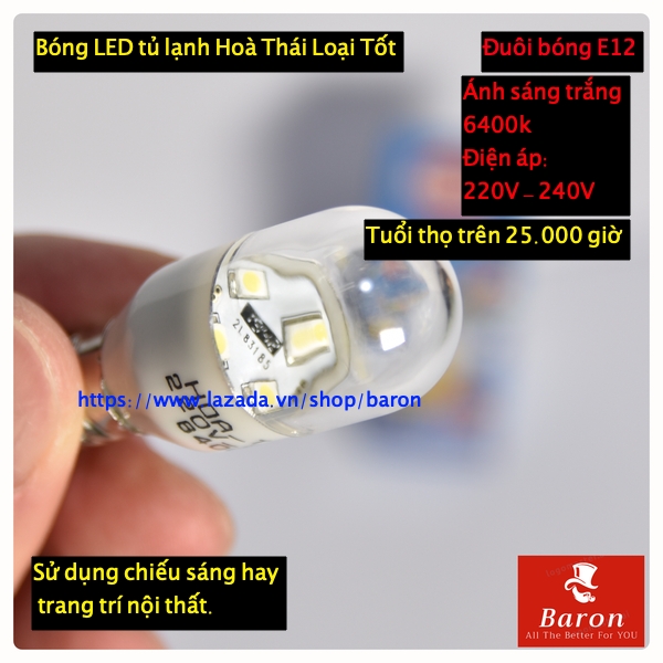 Bóng LED tủ lạnh Hoà Thái loại tốt