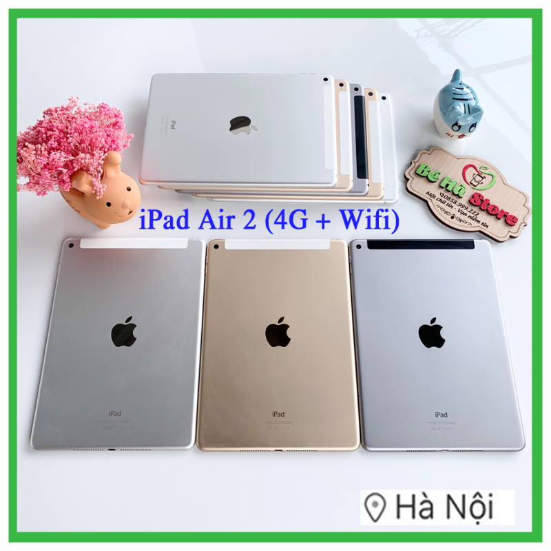 iPad Air 2 - 64G / 32G / 16Gb Bản ( 4G + Wifi) Quốc Tế Chính Hãng - Zin Đẹp - Có Vân Tay / Ram 2Gb / CPU A8x3