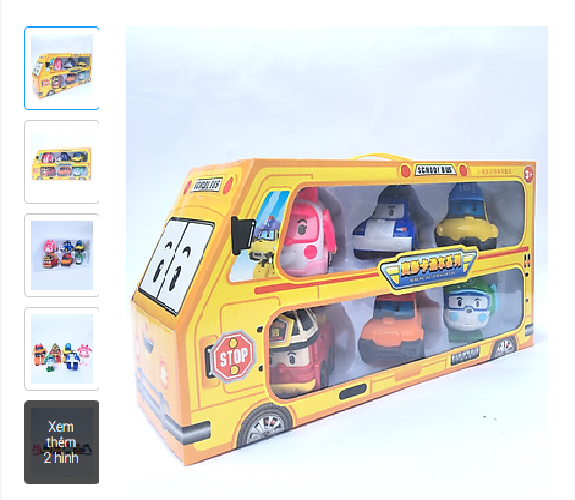 Poli robocar- đội bay siêu đẳng-Đồ chơi trẻ em xe Bus Đội bay siêu đẳng Biến Hình Robocar Poli và những người bạn - Bộ 6 con-Legoxanh