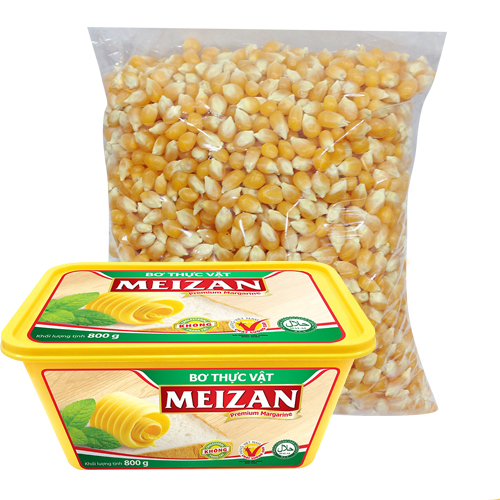 [HCM]Ngô Mỹ 1kg Nổ Bắp Rang Bơ Kèm Hộp Bơ 80g cho làm bắp rang bơ ngon như ngoài hàng dễ làm tại nhà BB
