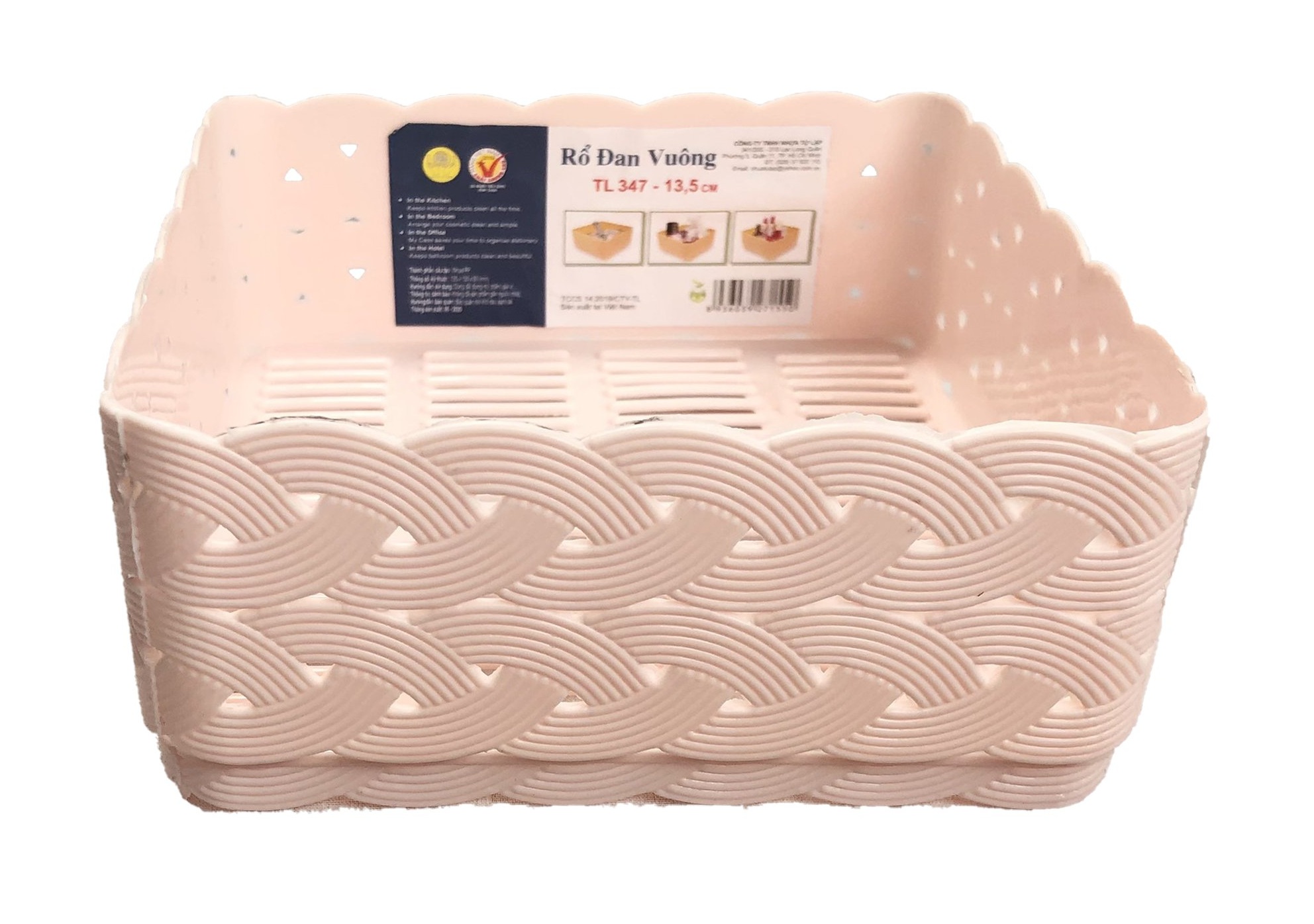 Rổ đan vuông TỰ LẬP TL347 - 13.5cm