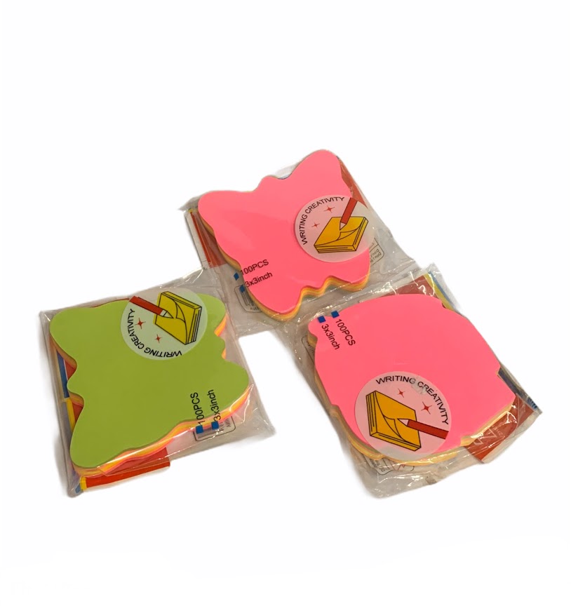 Combo 3 xấp giấy note hình ngẫu nhiên 5 màu - size 76x76mm - gs-19