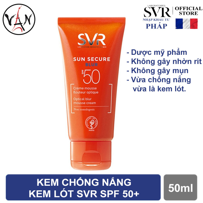 Kem chống nắng, kem lót SVR Sun Secure Blur Spf 50+ 50ml