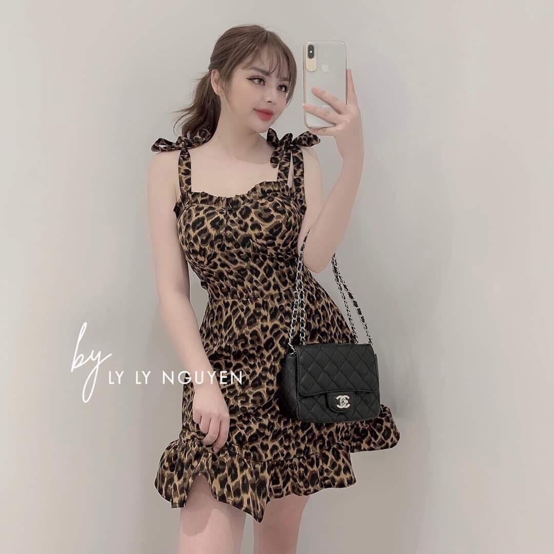 [HCM]ĐẦM BEO HAI DAY CỘT NƠ VAI XÒE NHẸ