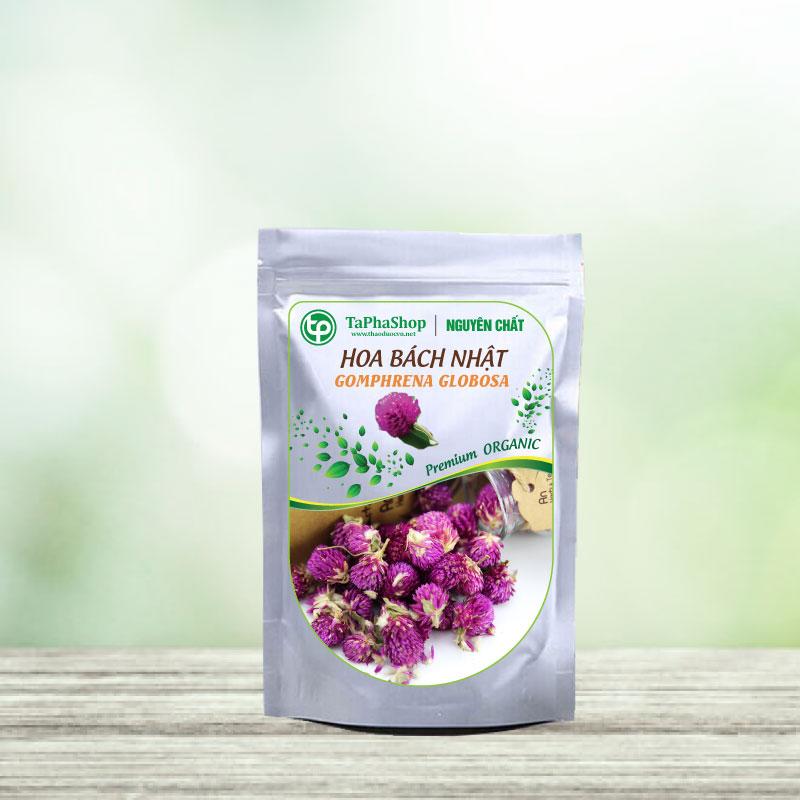 Hoa bách nhật sấy khô 100g, Hoa cúc bách nhật, Trà hoa bách nhật - Tấn Phát