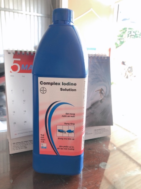 Diệt khuẩn bể cá - iodine bayer - chai 1lít