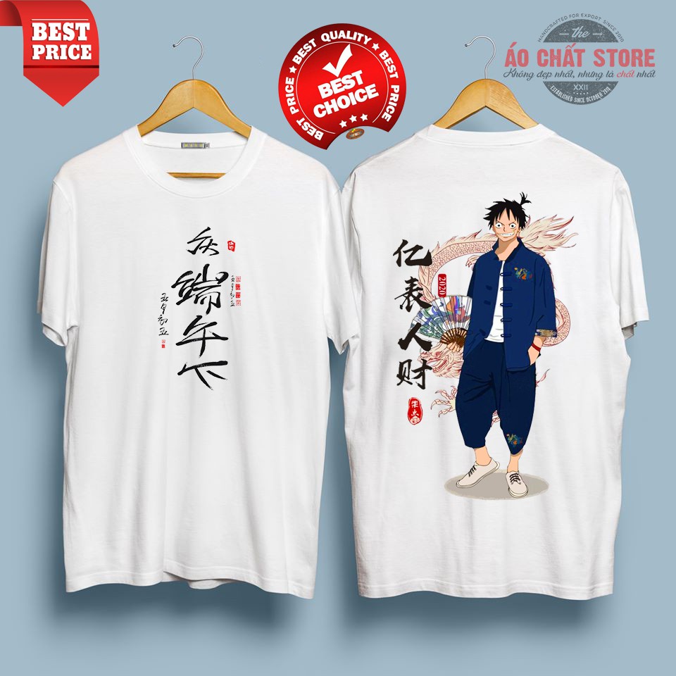 Áo thun vua hải tặc mũ rơm luffy thư pháp cao cấp | áo phông one piece luffy tshirt op61 hương nemo style