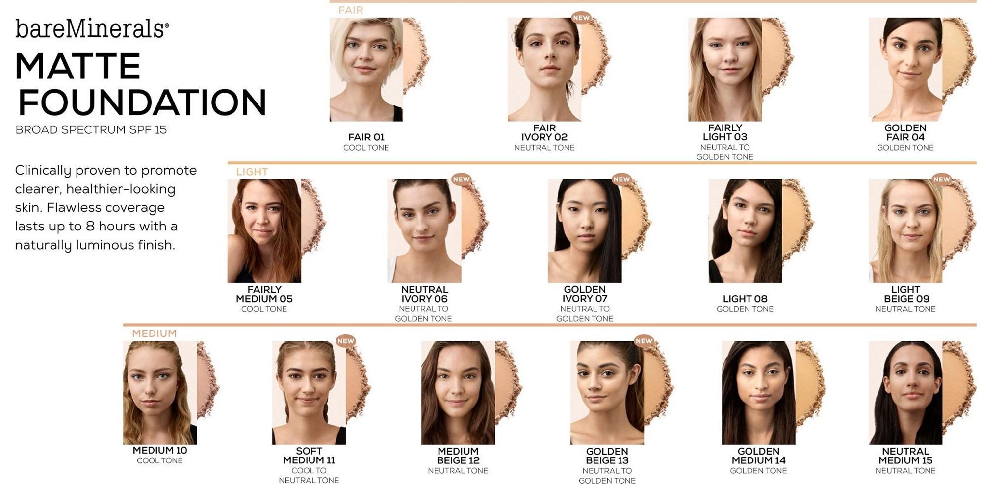 Phấn nền bột khoáng BareMinerals MATTE Foundation Broad Spectrum SPF 15