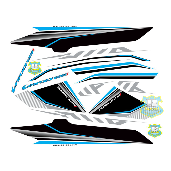 Tem rời vario 125 trắng xanh