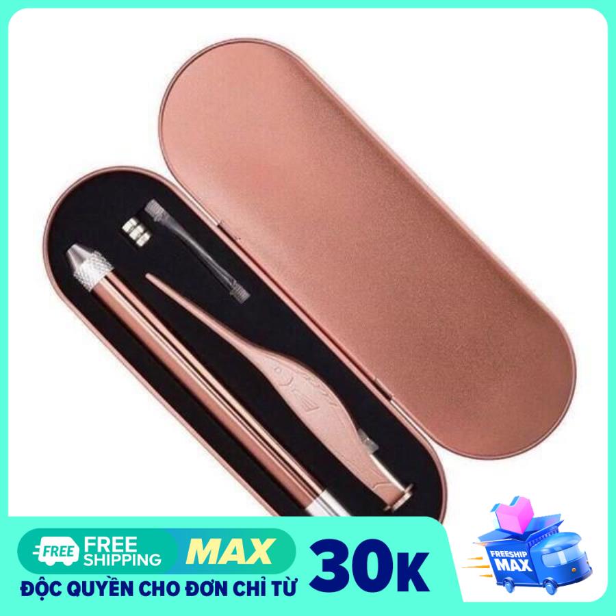 Bộ dụng cụ lấy ráy tai có đèn inox