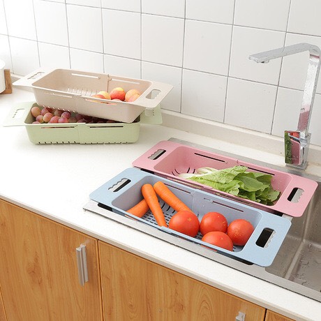Rổ gác bồn rửa chén gấp gọn thông minh