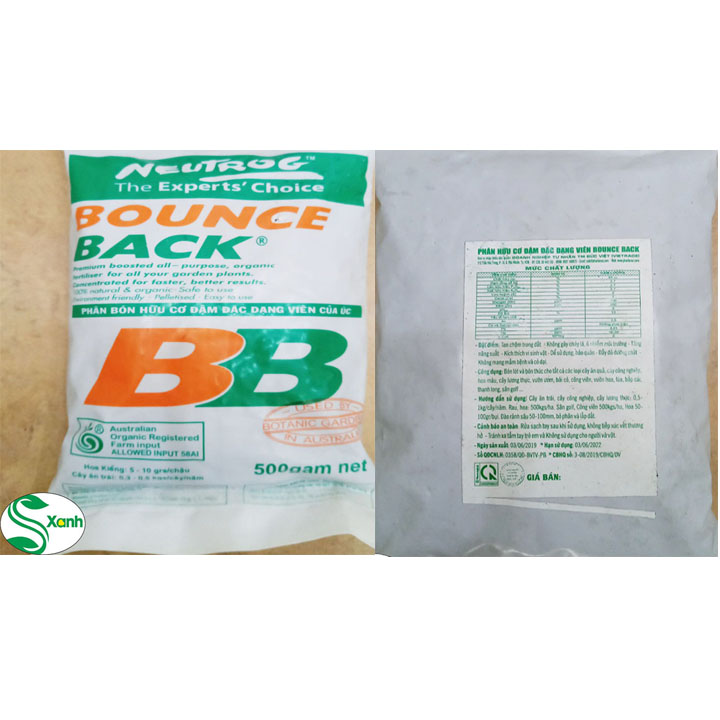 PHÂN HỮU CƠ ÚC - PHÂN HỮU CƠ BB ÚC -  TÚI 500G