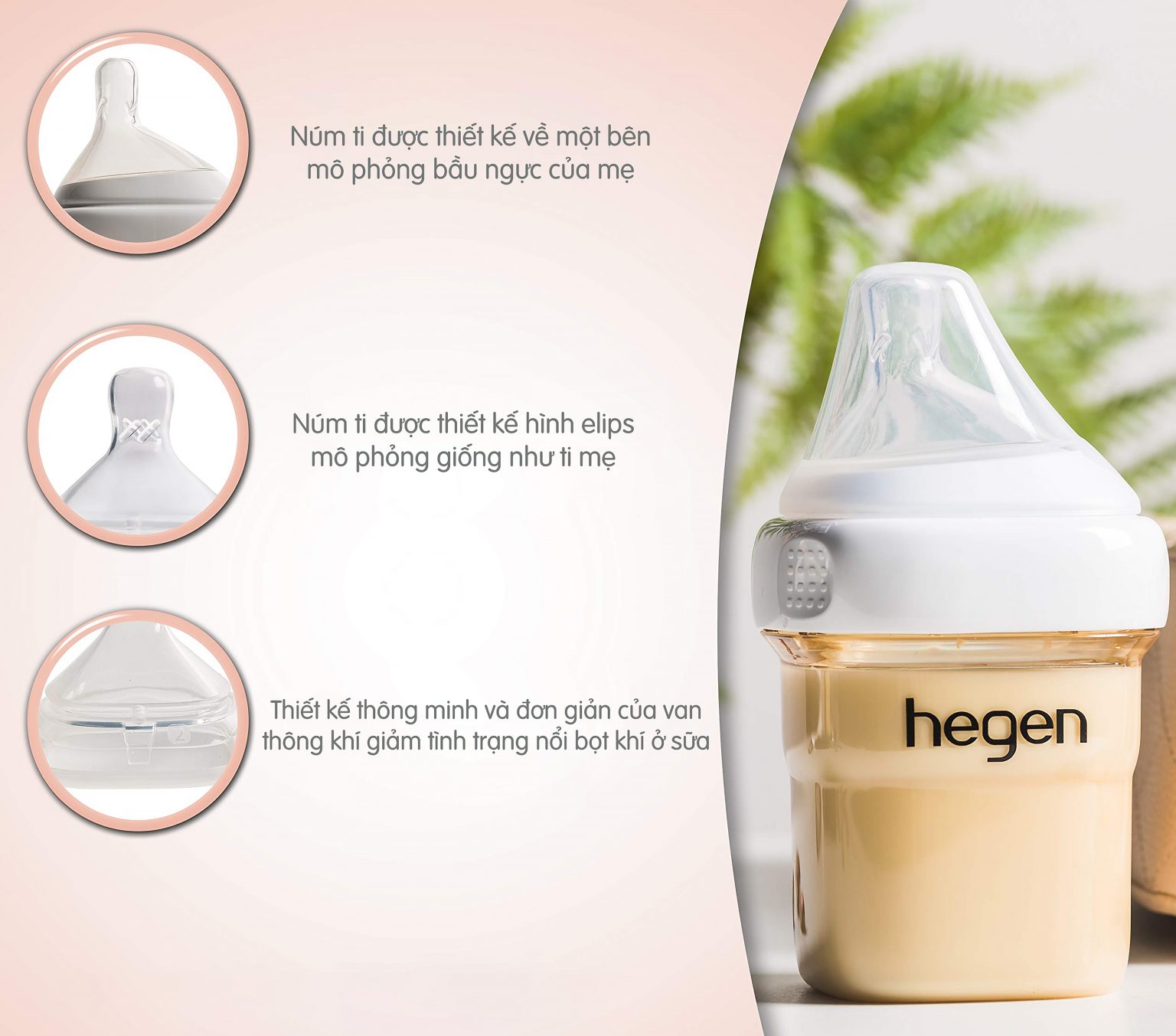 [FULL BOX] Bình sữa Hegen PPSU 150ml núm ti dành cho bé 0-3 tháng tuổi